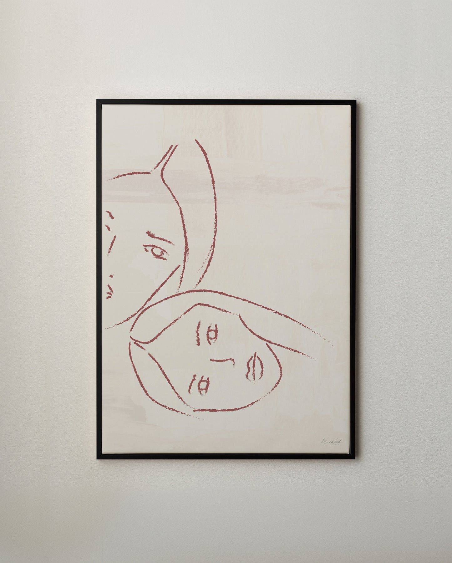 Trygghet beige canvastavla