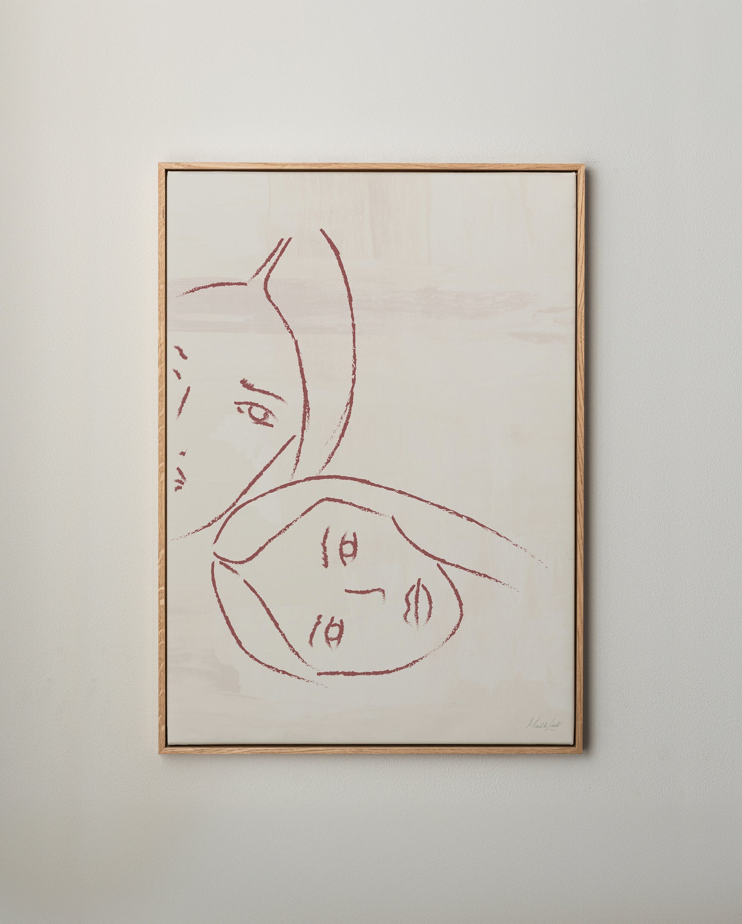 Trygghet beige canvastavla