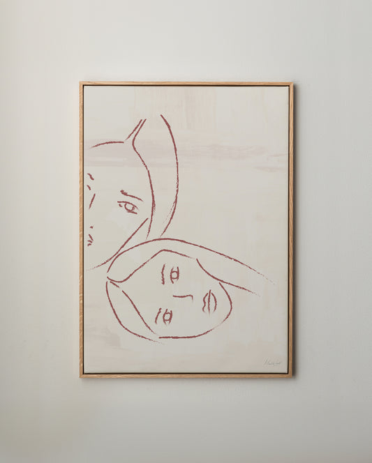 Trygghet beige canvastavla