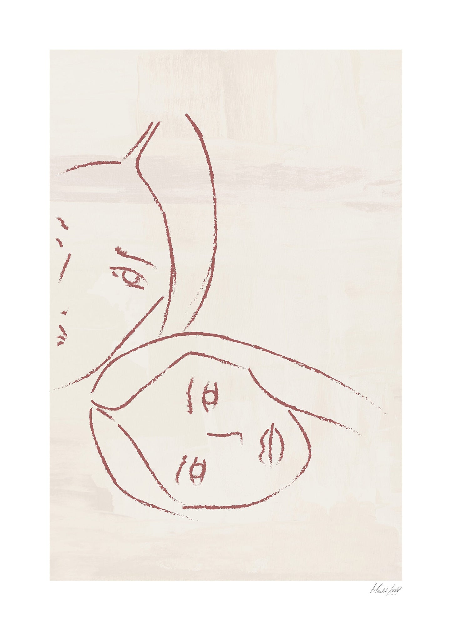 Trygghet poster beige