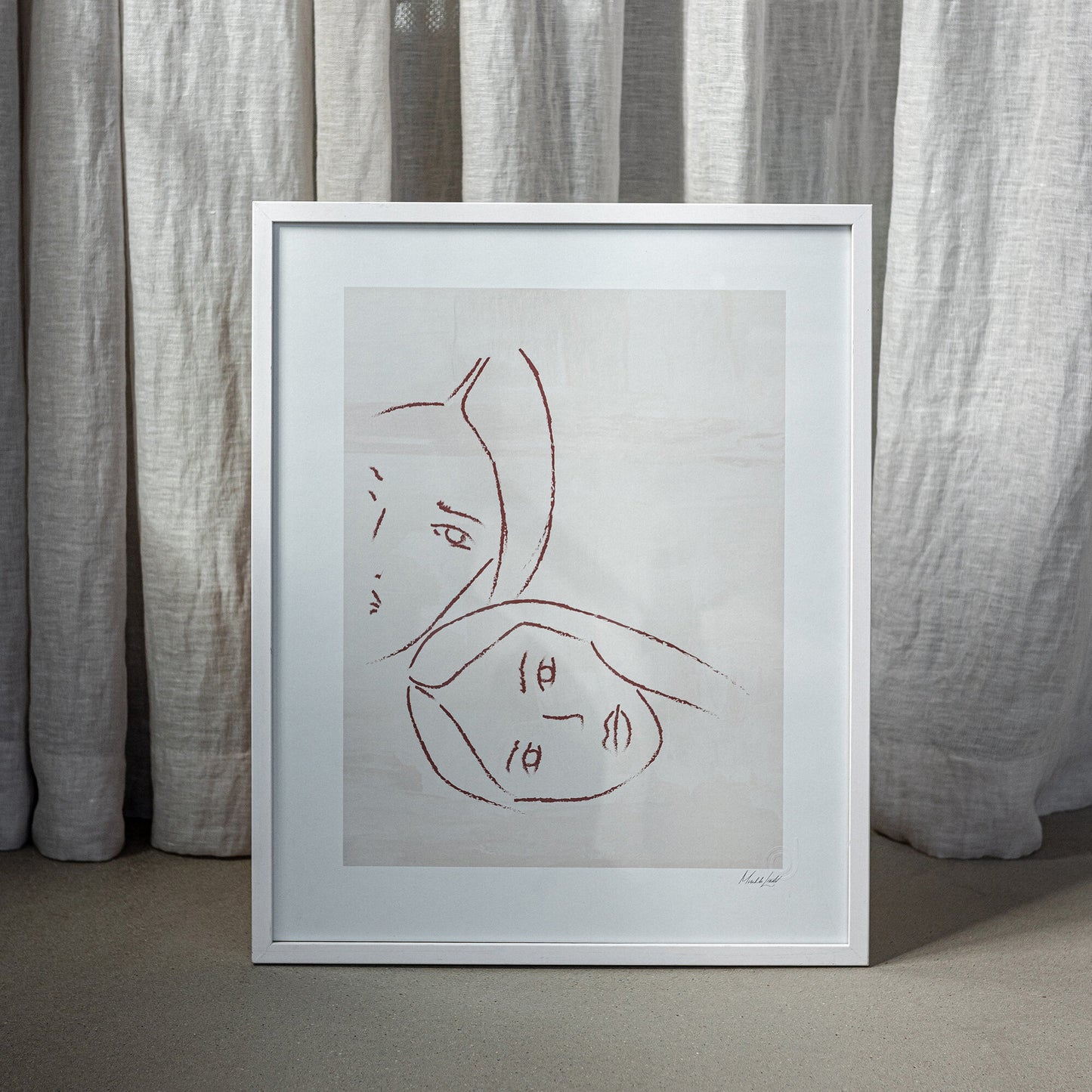 Trygghet poster beige