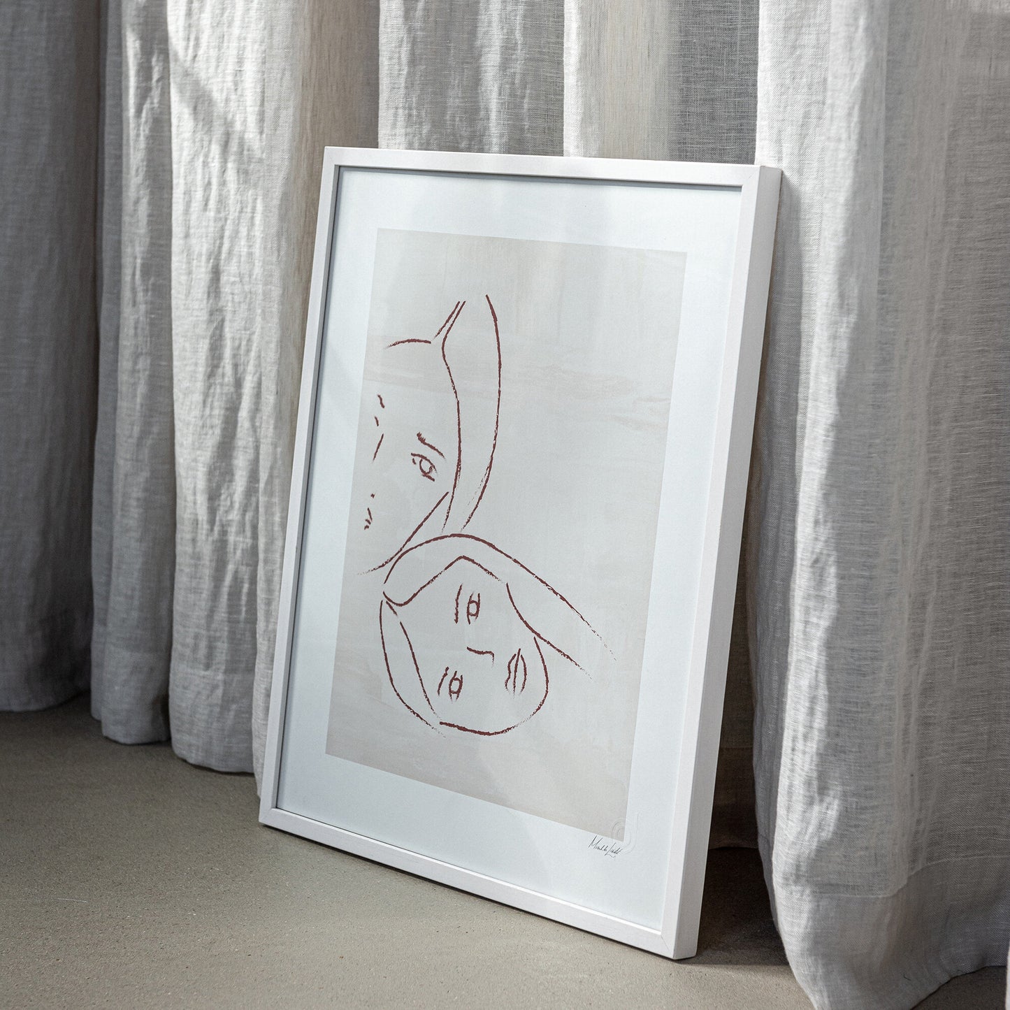 Trygghet poster beige