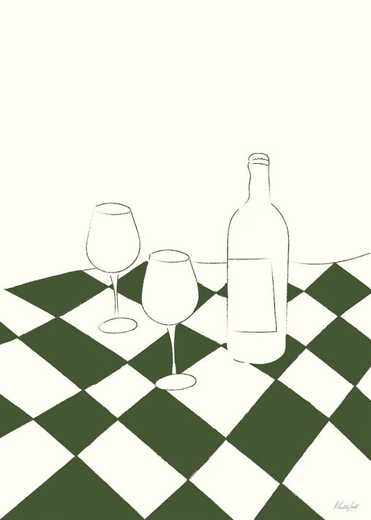 Check mate poster grön