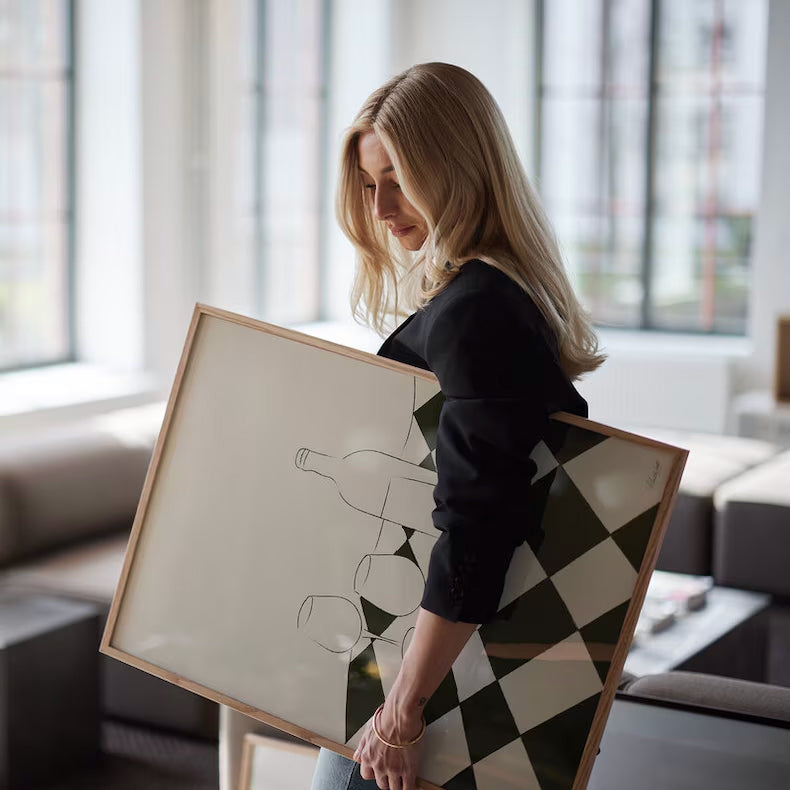 Check mate poster grön