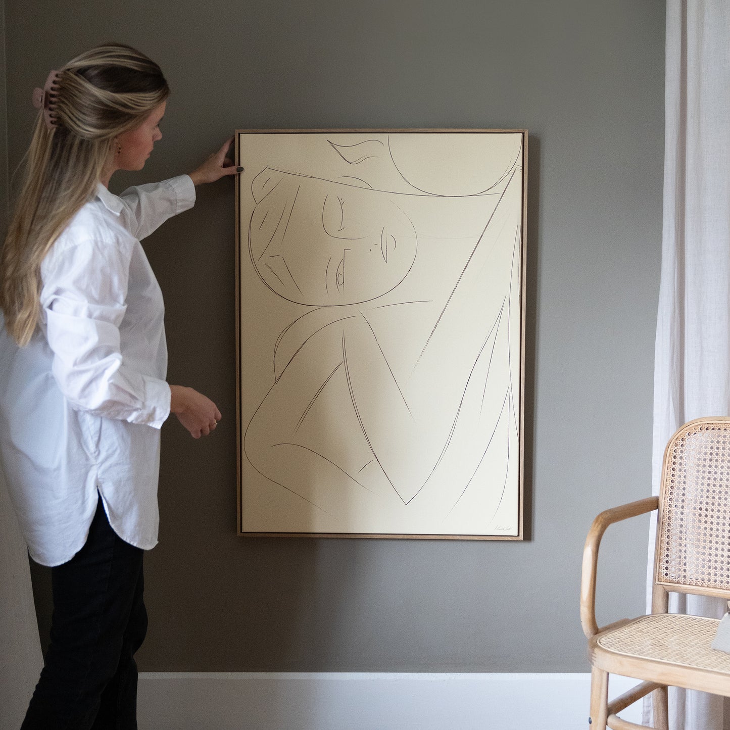 Sunbathing canvastavla