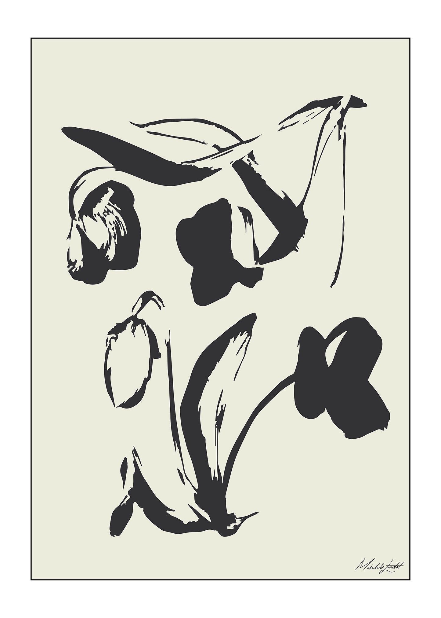 Tulpaner abstrakt poster