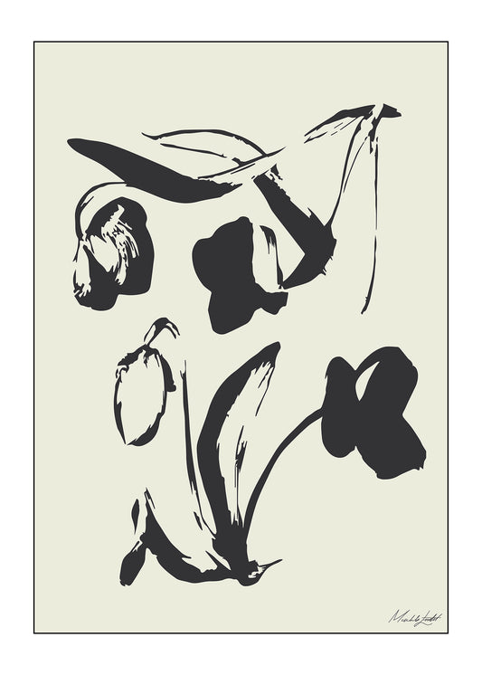 Tulpaner abstrakt poster