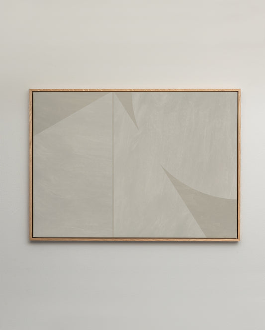 Geokollison beige canvastavla