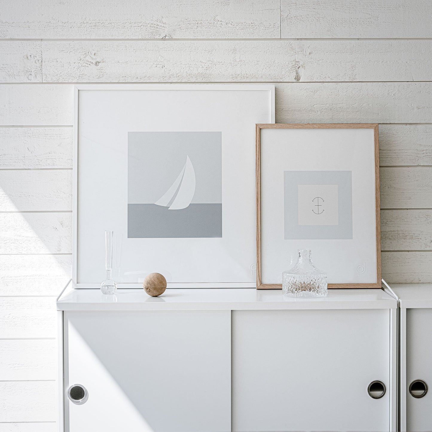 Grafisk segelbåt poster