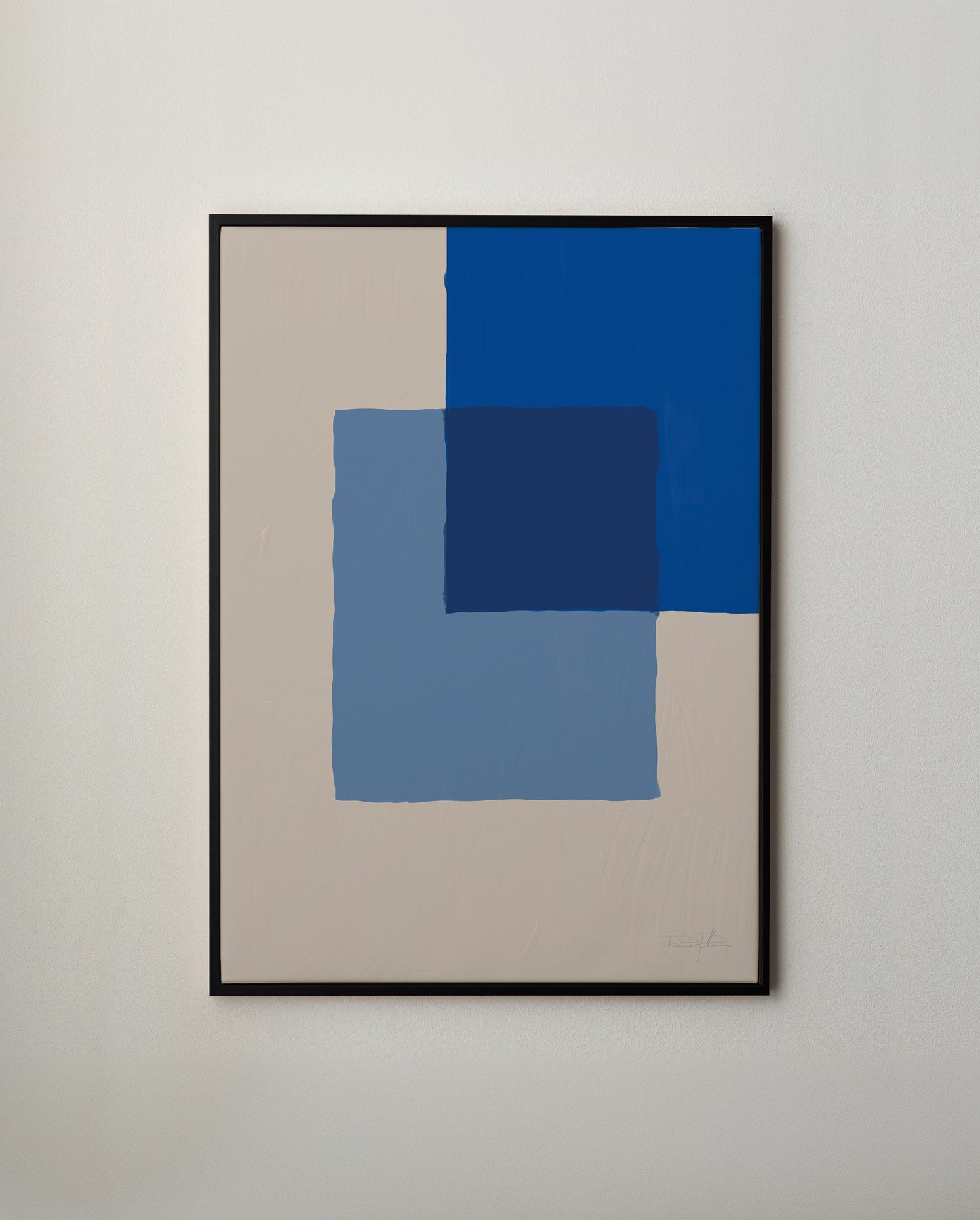 Blue squares canvastavla