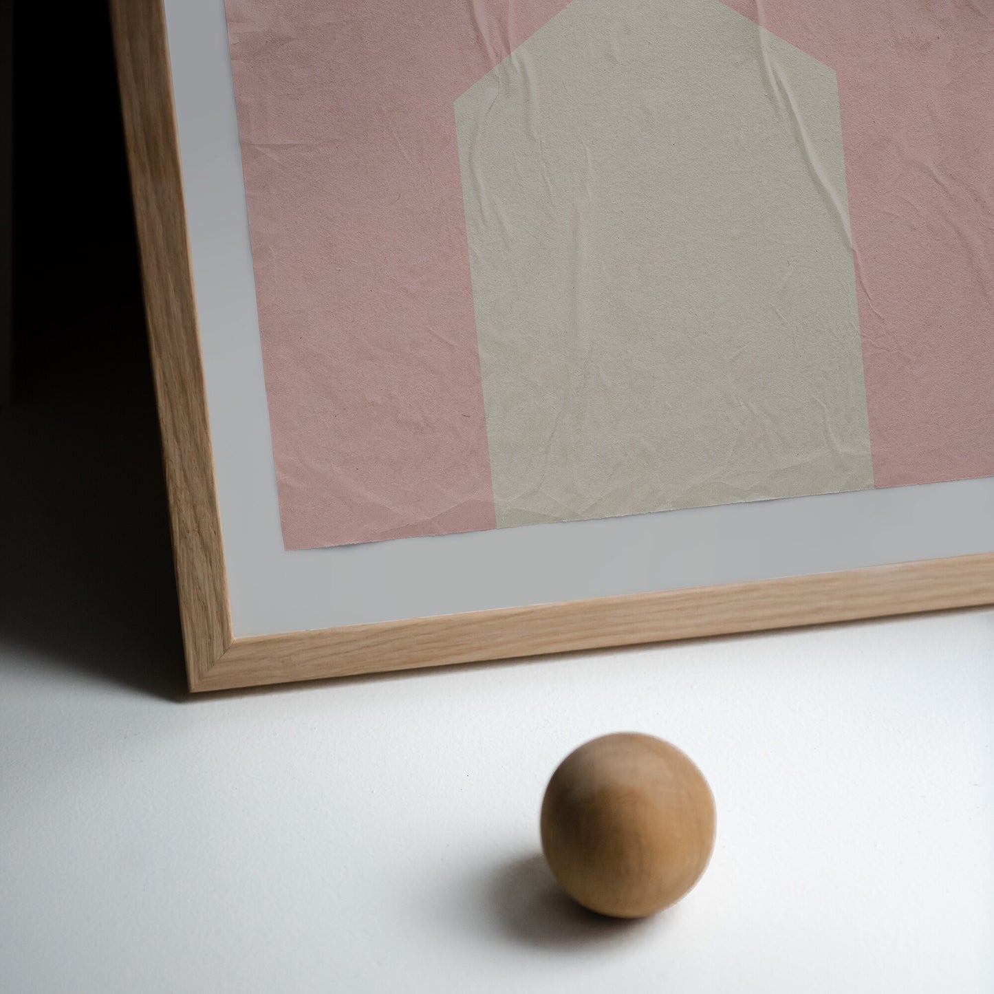 Shapes and wrinkles poster rosa