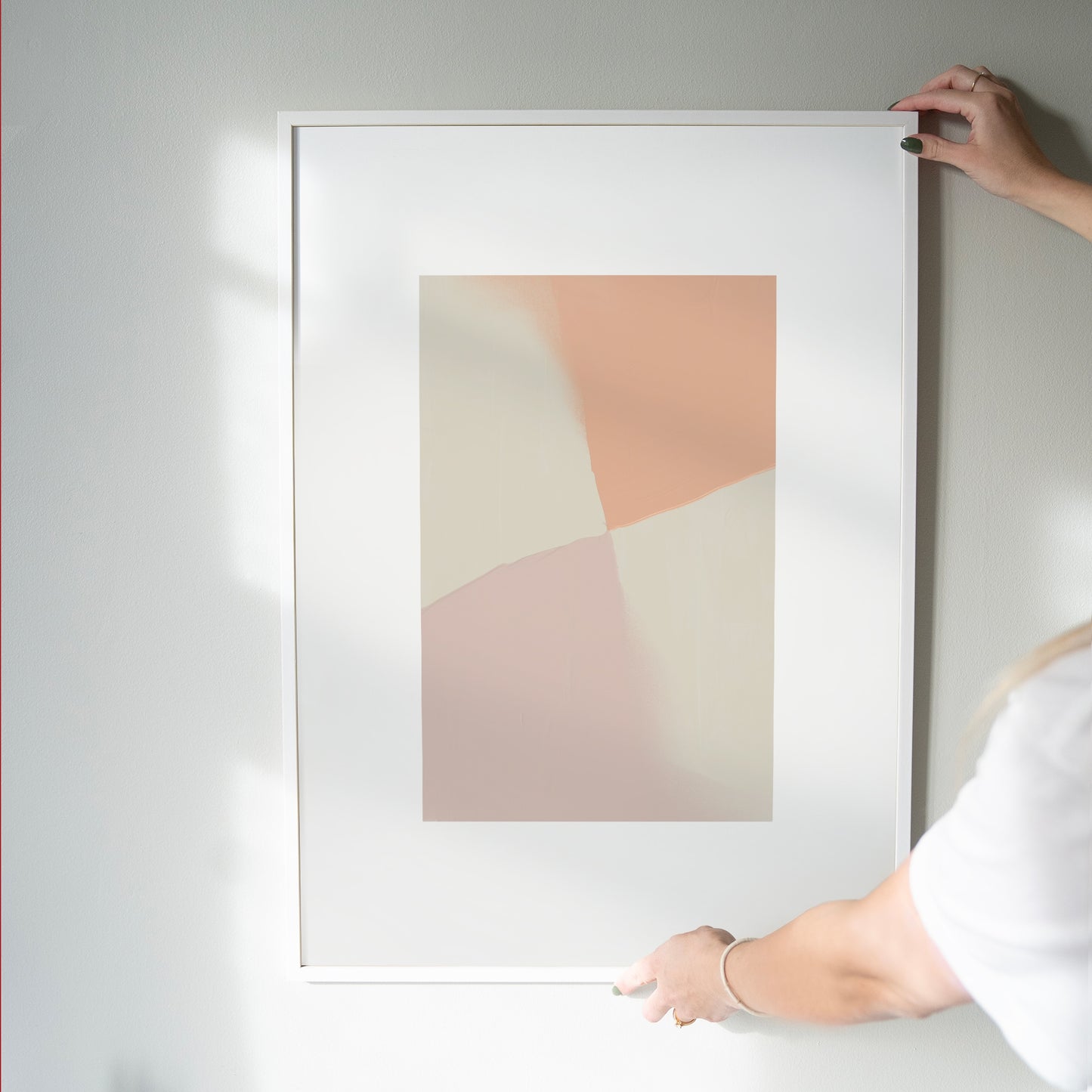 Pastell geometrisk minimalist poster 