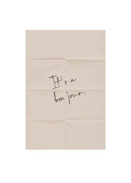 It’s a bonjour poster